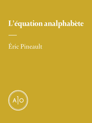 cover image of L'équation analphabète
